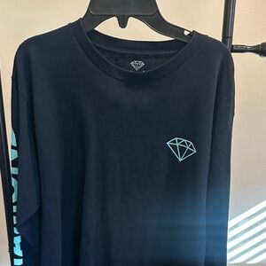 Diamond Supply Co. Black and Blue Long Sleeve Tee